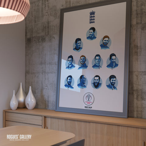 Cricket World Cup Winners 2019 - Get Behind The Lads Squad - A3 Print