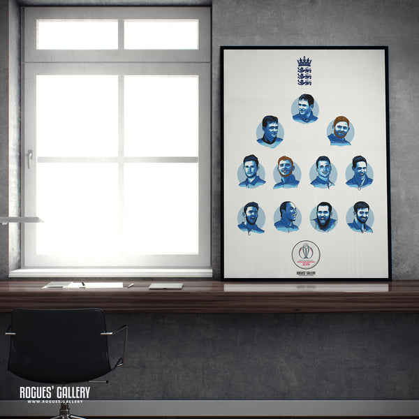 Cricket World Cup Winners 2019 - Get Behind The Lads Squad - A3 Print