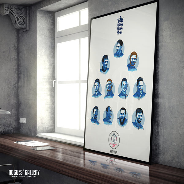 Cricket World Cup Winners 2019 - Get Behind The Lads Squad - A3 Print