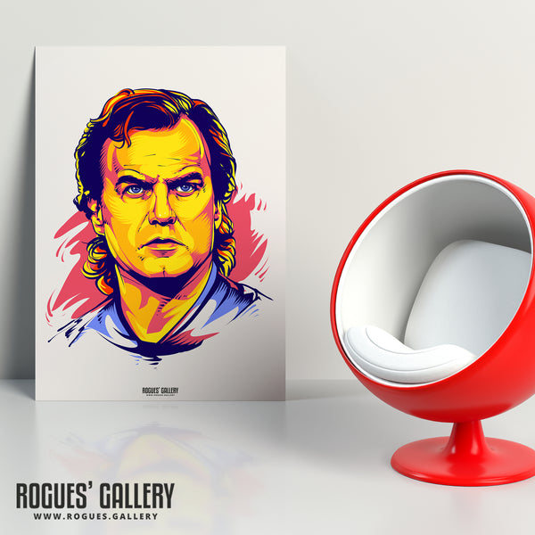 Young Bielsa - Leeds Utd - A3 and huge A1/0 Hero Print!