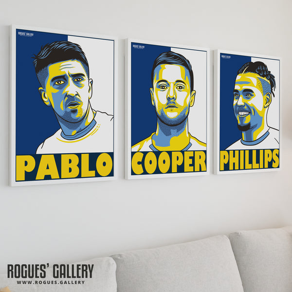 Champion Bundle - Hernandez, Phillips, Cooper, Ayling, Klich & Bamford - Leeds Utd - A3 Prints