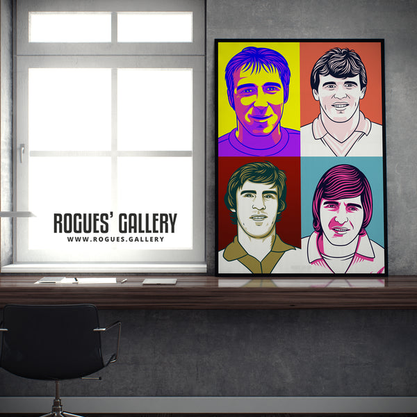 Leeds Retro Legends 2 Pop Art Portraits - A0, A1 & A3 Print