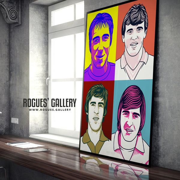 Leeds Retro Legends 2 Pop Art Portraits - A0, A1 & A3 Print
