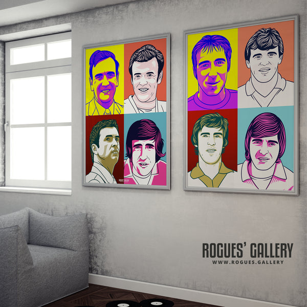 Leeds Retro Legends 2 Pop Art Portraits - A0, A1 & A3 Print