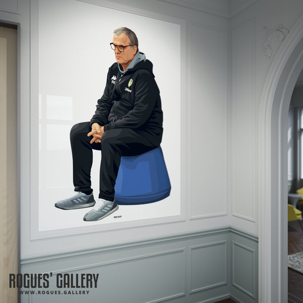 Bielsa's Blue Bucket - Leeds Utd - A0, A1 or A3 Print