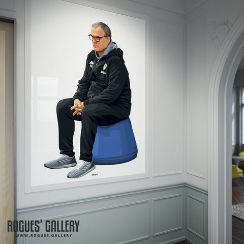 Bielsa's Blue Bucket - Leeds Utd - A0, A1 or A3 Print