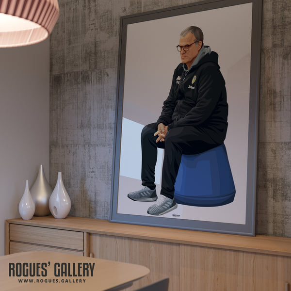 Bielsa's Blue Bucket - Leeds Utd - A0, A1 or A3 Print