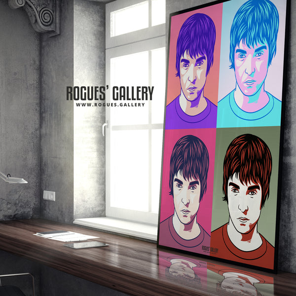 Noel Gallagher of Oasis - Various Styles of A3, A1 & A0 Prints