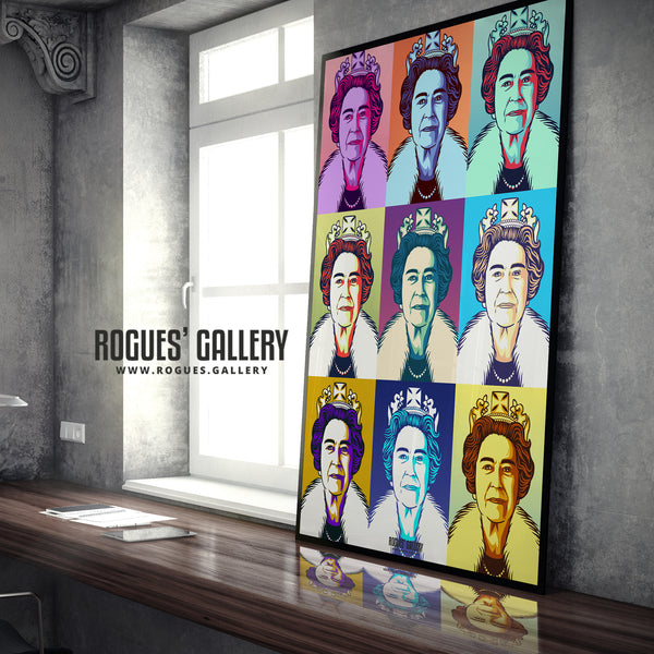 The Queen - Pop Art - A3, A1 or A0 Print