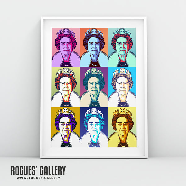 The Queen - Pop Art - A3, A1 or A0 Print