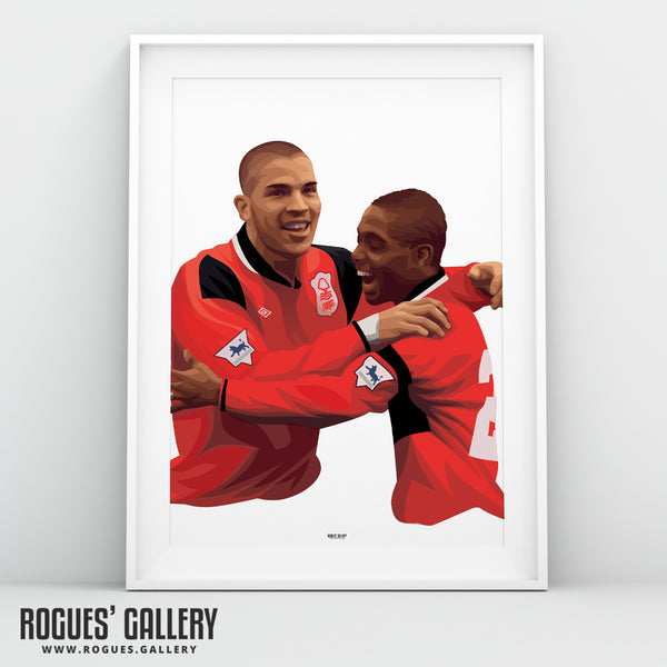 Made In Nottingham - Stan Collymore & Bryan Roy Version - Nottingham Forest - A0, A1 or A3 Print