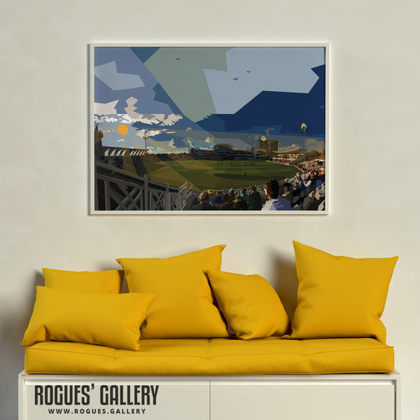 Trent Bridge: A September Evening at The T20 - Notts CCC The Outlaws - A0, A1 or A3 Print