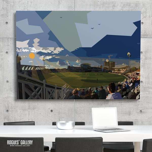 Trent Bridge: A September Evening at The T20 - Notts CCC The Outlaws - A0, A1 or A3 Print