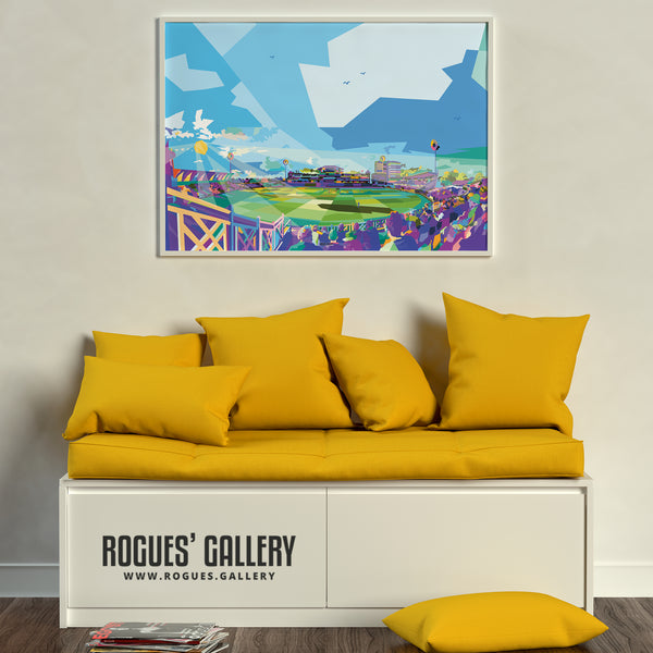 Trent Bridge: A September Evening at The T20 (WPAP Version) - Notts CCC The Outlaws - A0, A1 or A3 Print