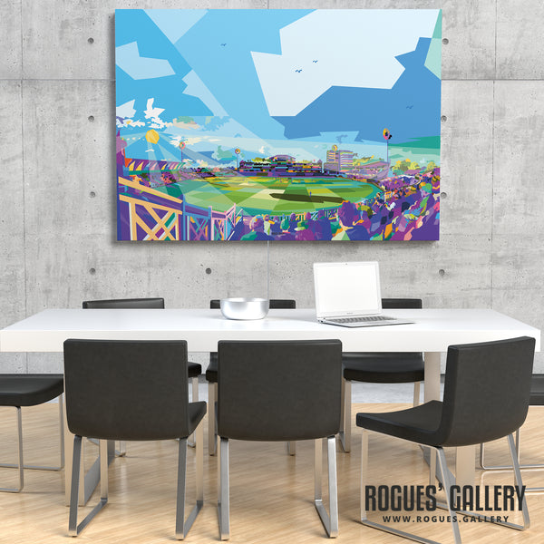 Trent Bridge: A September Evening at The T20 (WPAP Version) - Notts CCC The Outlaws - A0, A1 or A3 Print