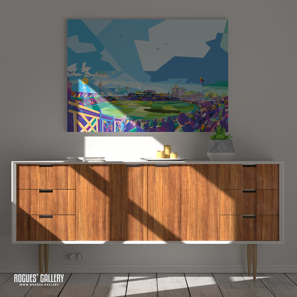 Trent Bridge: A September Evening at The T20 (WPAP Version) - Notts CCC The Outlaws - A0, A1 or A3 Print