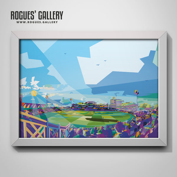 Trent Bridge: A September Evening at The T20 (WPAP Version) - Notts CCC The Outlaws - A0, A1 or A3 Print