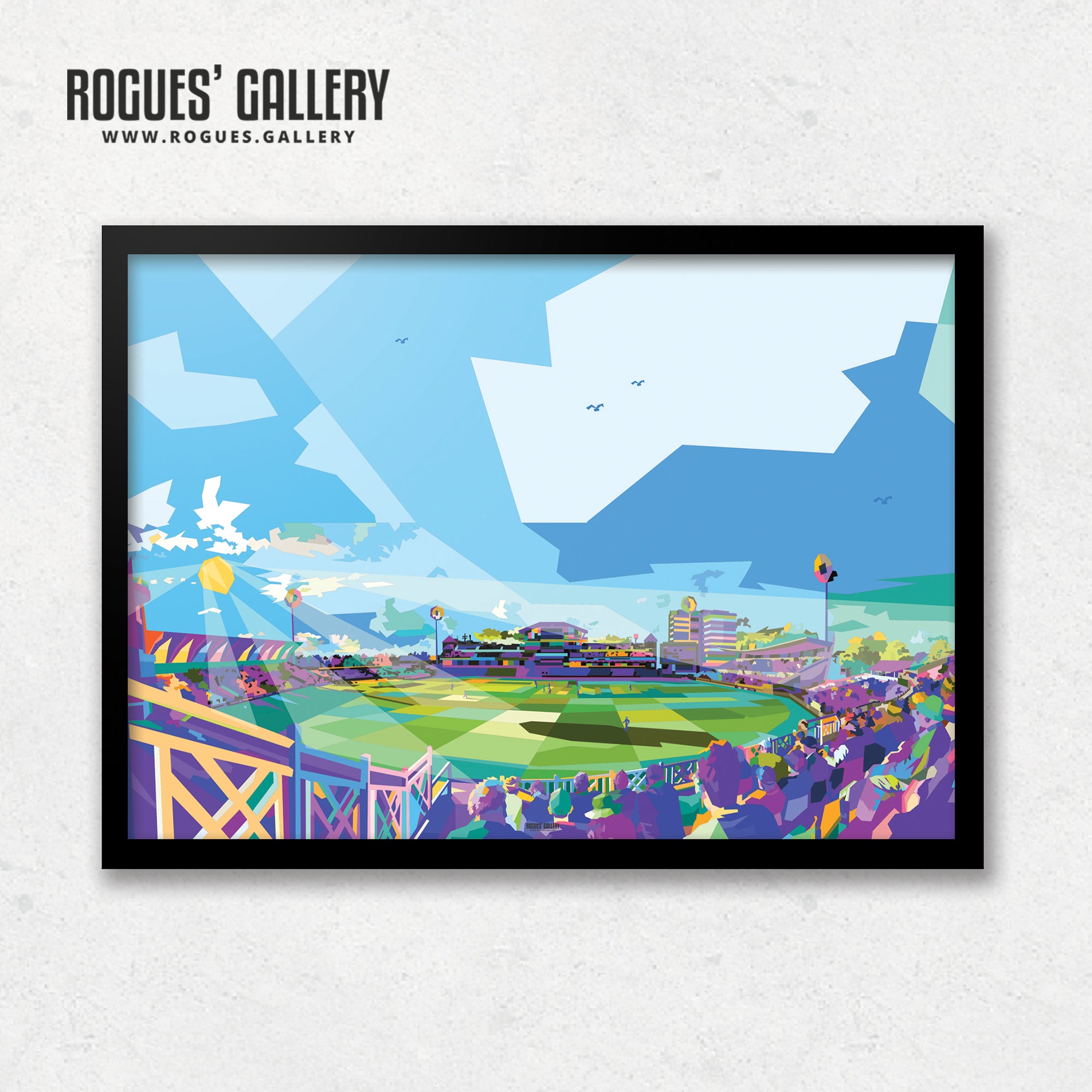 Trent Bridge: A September Evening at The T20 (WPAP Version) - Notts CCC The Outlaws - A0, A1 or A3 Print