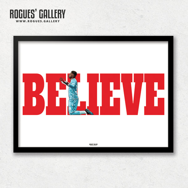 Faith & Belief - Brice Samba of Nottingham Forest - A0, A1 or A3 Print