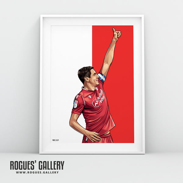 War Horse - Michael Dawson - Nottingham Forest - Several variations & A0, A1 or A3 Print