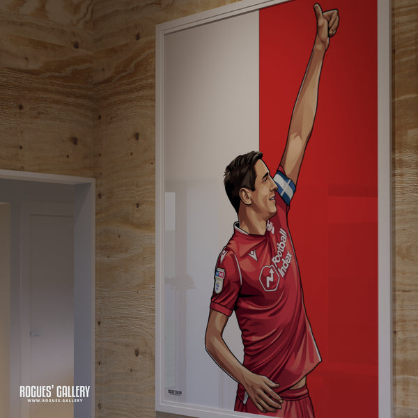 War Horse - Michael Dawson - Nottingham Forest - Several variations & A0, A1 or A3 Print