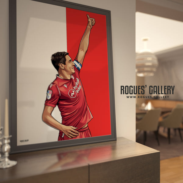 War Horse - Michael Dawson - Nottingham Forest - Several variations & A0, A1 or A3 Print