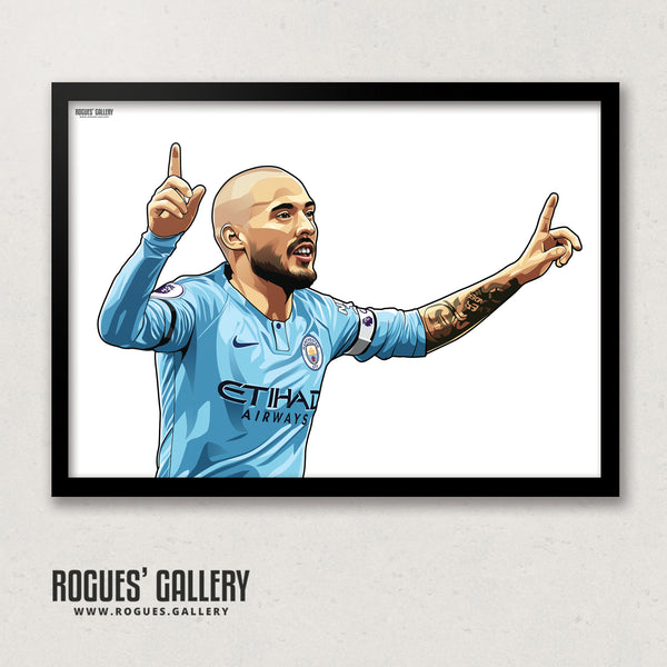 David Silva: Welcome To Manchester - A0, A1 or A3 Print - with or without text
