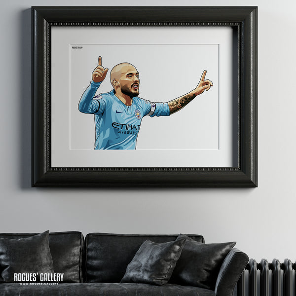 David Silva: Welcome To Manchester - A0, A1 or A3 Print - with or without text