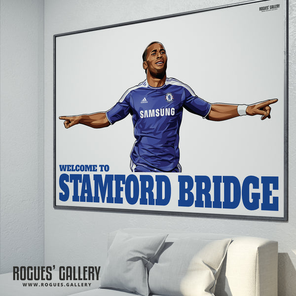 Didier Drogba: Welcome To Stamford Bridge - A0, A1 or A3 Prints