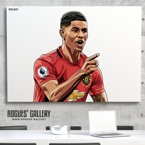 Marcus Rashford: Welcome To Old Trafford - With or without text - A0, A1, A2 or A3 Prints