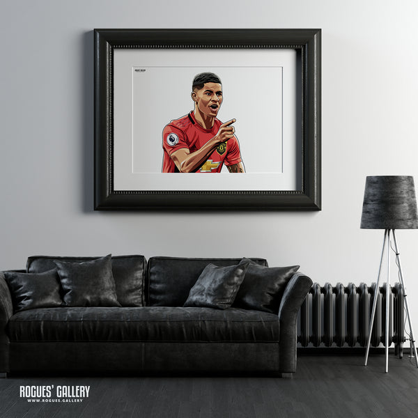 Marcus Rashford: Welcome To Old Trafford - With or without text - A0, A1, A2 or A3 Prints