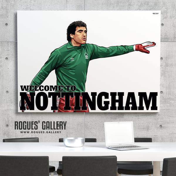 Peter Shilton: Welcome To Nottingham - A0, A1 or A3 Print - with or without text