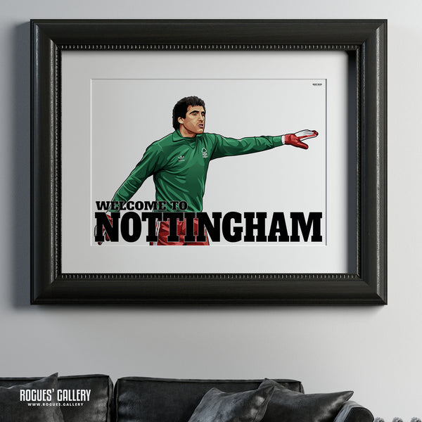 Peter Shilton: Welcome To Nottingham - A0, A1 or A3 Print - with or without text