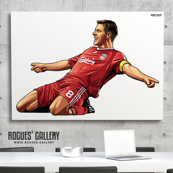 Steven Gerrard: Welcome To Anfield - A0, A1 or A3 Print - with or without text