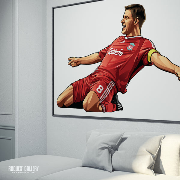 Steven Gerrard: Welcome To Anfield - A0, A1 or A3 Print - with or without text