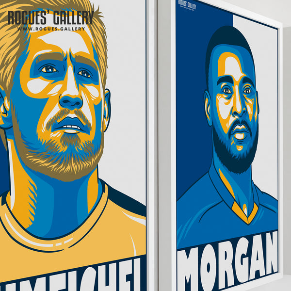 Premier League Champions Team 2016 - Leicester City - Individual A3 Icon Prints