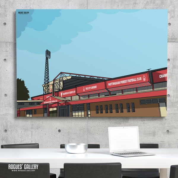 The Car Park at The World Famous City Ground - A3 Prints & A1/0 option