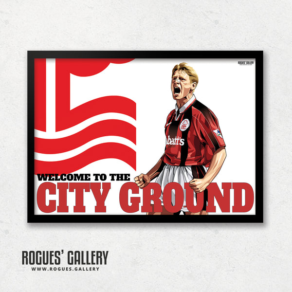 Welcome To The City Ground - Psycho Version - Nottingham Forest - A0, A1 or A3 Print
