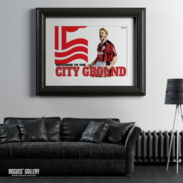 Welcome To The City Ground - Psycho Version - Nottingham Forest - A0, A1 or A3 Print
