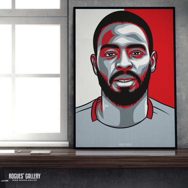 Abdoulaye Diallo - Red & White - A3 Icon Print