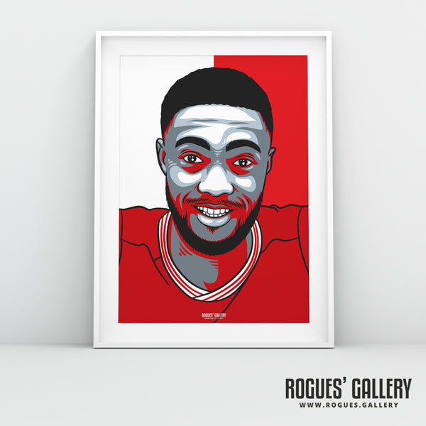 Tyler Blackett - Red & White - A3 Icon Print