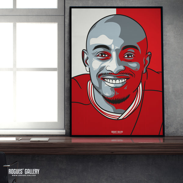 Foud Bachirou aka Fred - Red & White - A3 Icon Print