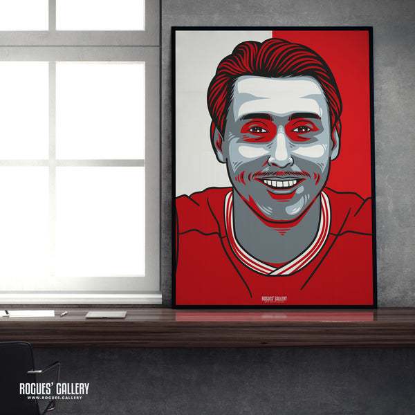 Luke Freeman - Red & White - A3 Icon Print