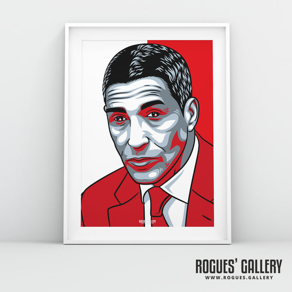 Chris Hughton - Red & White - A3 Icon Print