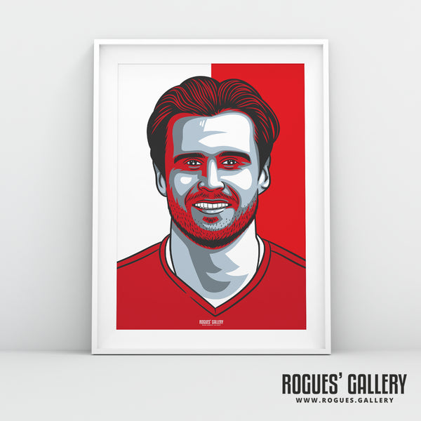 Carl Jenkinson - Red & White - A3 Icon Print