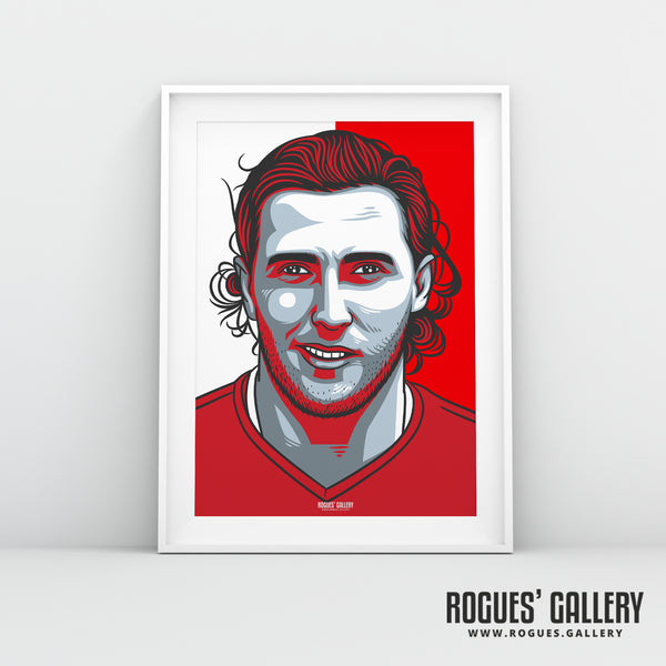Michael Hefele - Red & White - A3 Icon Print