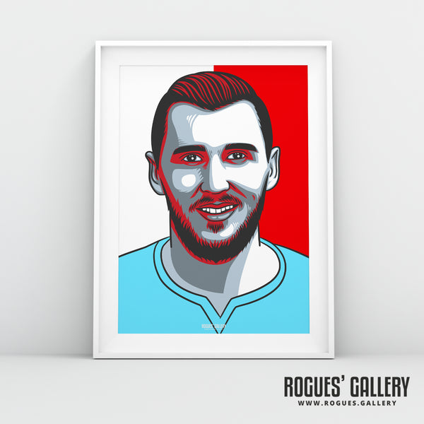 Jordan Smith - Red & White - A3 Icon Print