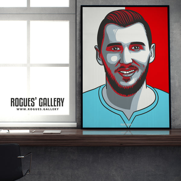 Jordan Smith - Red & White - A3 Icon Print