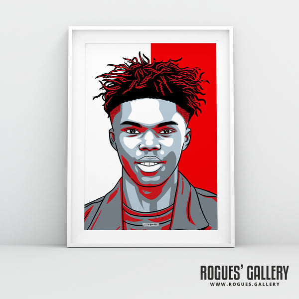 Alex Mighten - Red & White - A3 Icon Print