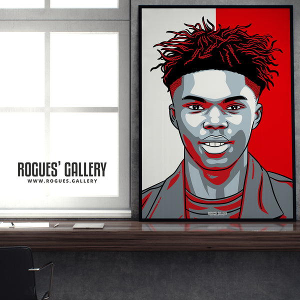 Alex Mighten - Red & White - A3 Icon Print